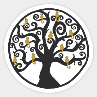 Cat Tree of Life Sticker